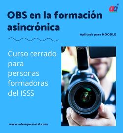 Aplicaciones OBS y Edición de video para formación asincrónica