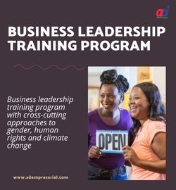 Businesswoman leadership training program for Belizean Women